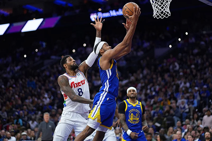 76ers Warriors Basketball