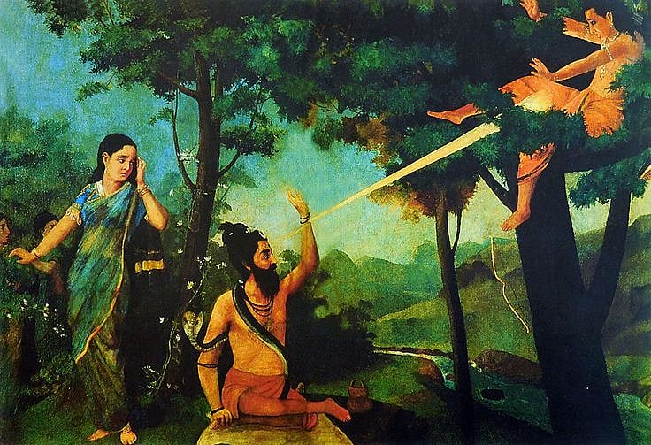 Kamadeva burnt to ashes by Lord Shiva