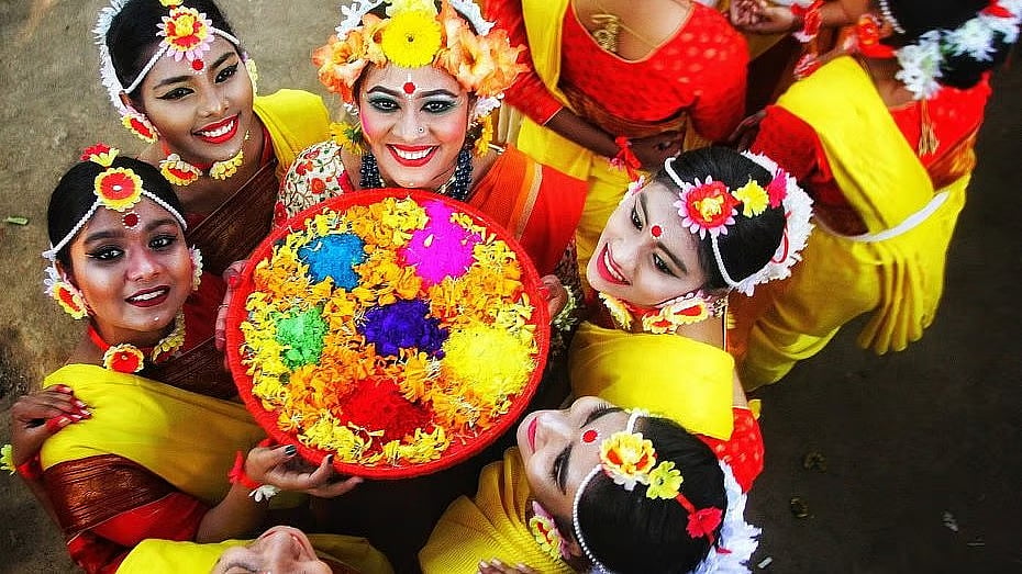Holi celebration in Shantiniketan (West Bengal)