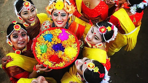Holi celebration in Shantiniketan (West Bengal)