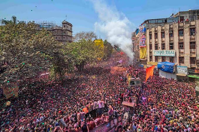 Holi celebration in Indore (Madhya Pradesh)