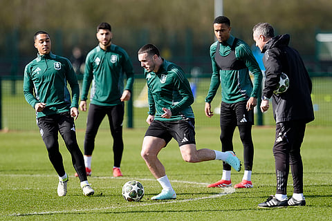 Champions League Round Of 16: Aston Villa's John McGinn drives the ball