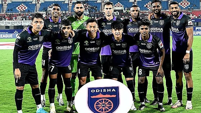 ISL : File photo of Odisha FC players during an Indian Super League match against Mohammedan Sporting.