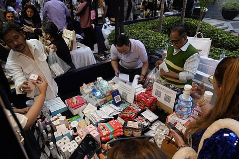 Kori Mart's stall showcasing Korean groceries, household items and skincare products