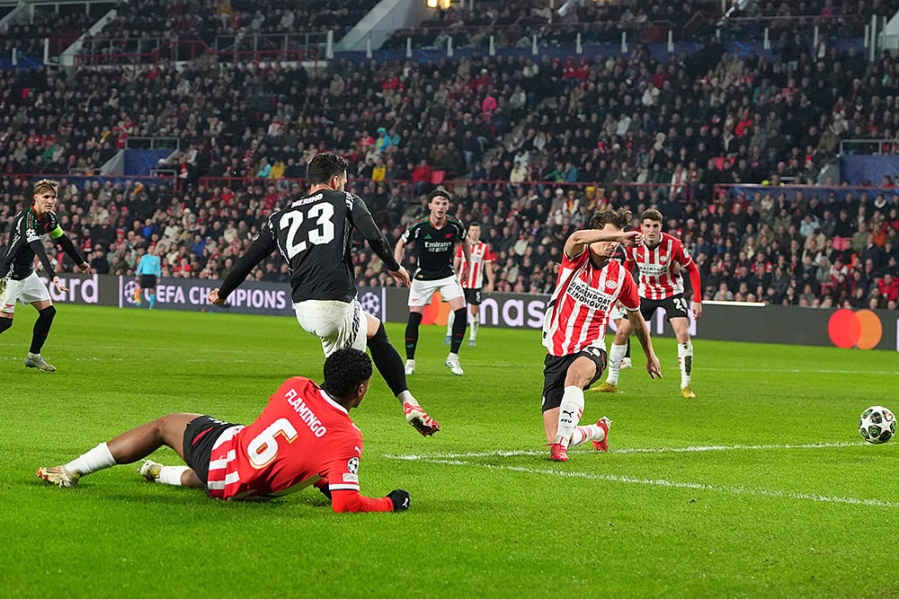 PSV Eindhoven Vs Arsenal, UEFA Champions League Round Of 16 first leg: Mikel Merino 
