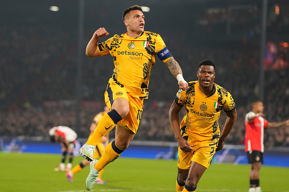 UEFA Champions League round of 16 first leg soccer Feyenoord vs Inter Milan: Lautaro Martinez