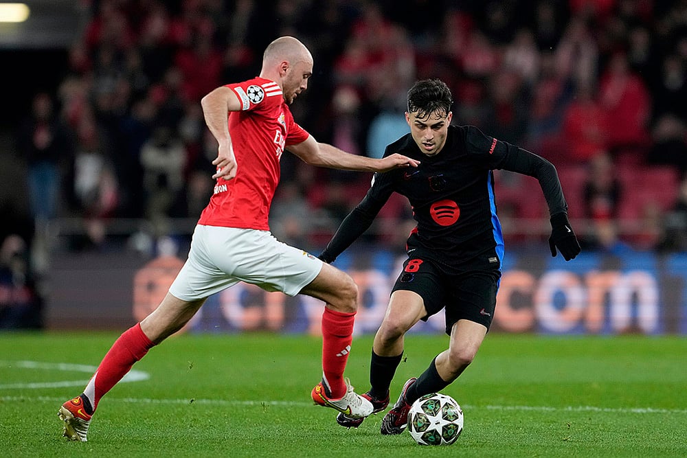 UEFA Champions League round of 16 first leg soccer Benfica Vs FC Barcelona: Pedri