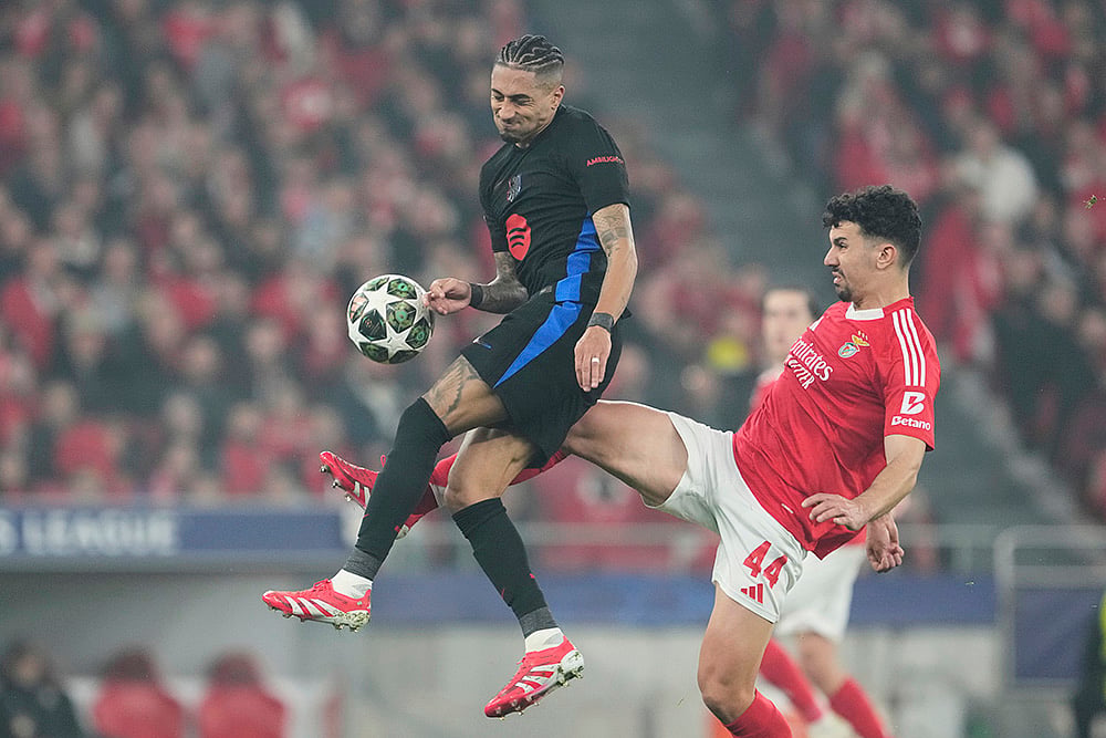 UEFA Champions League round of 16 first leg soccer Benfica Vs FC Barcelona: Tomas Araujo