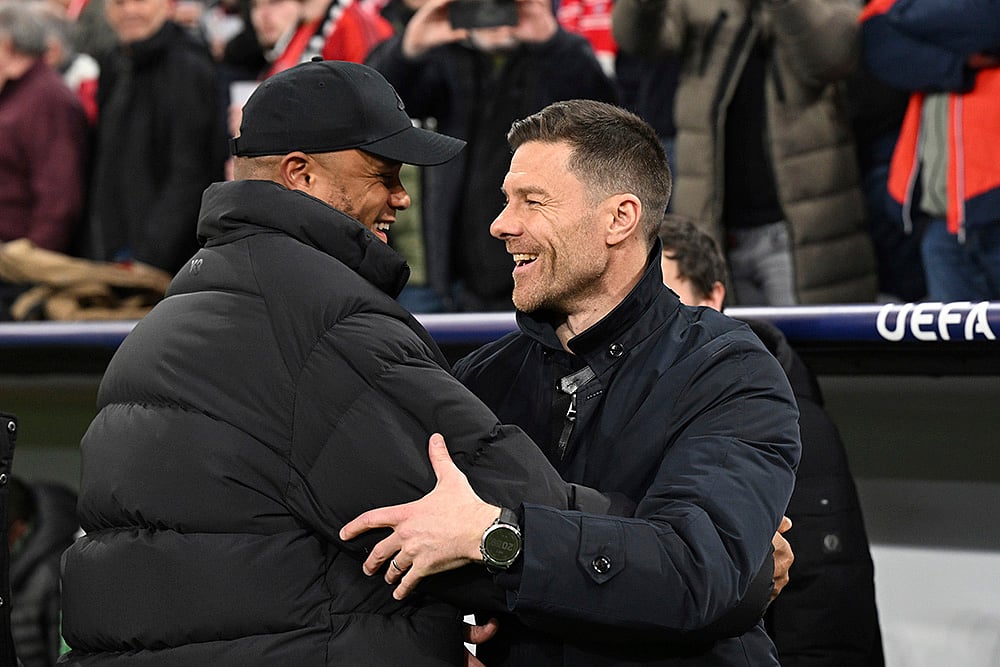 UEFA Champions League round of 16 first leg soccer Bayern Munich Vs Bayer Leverkusen: Xabi Alonso
