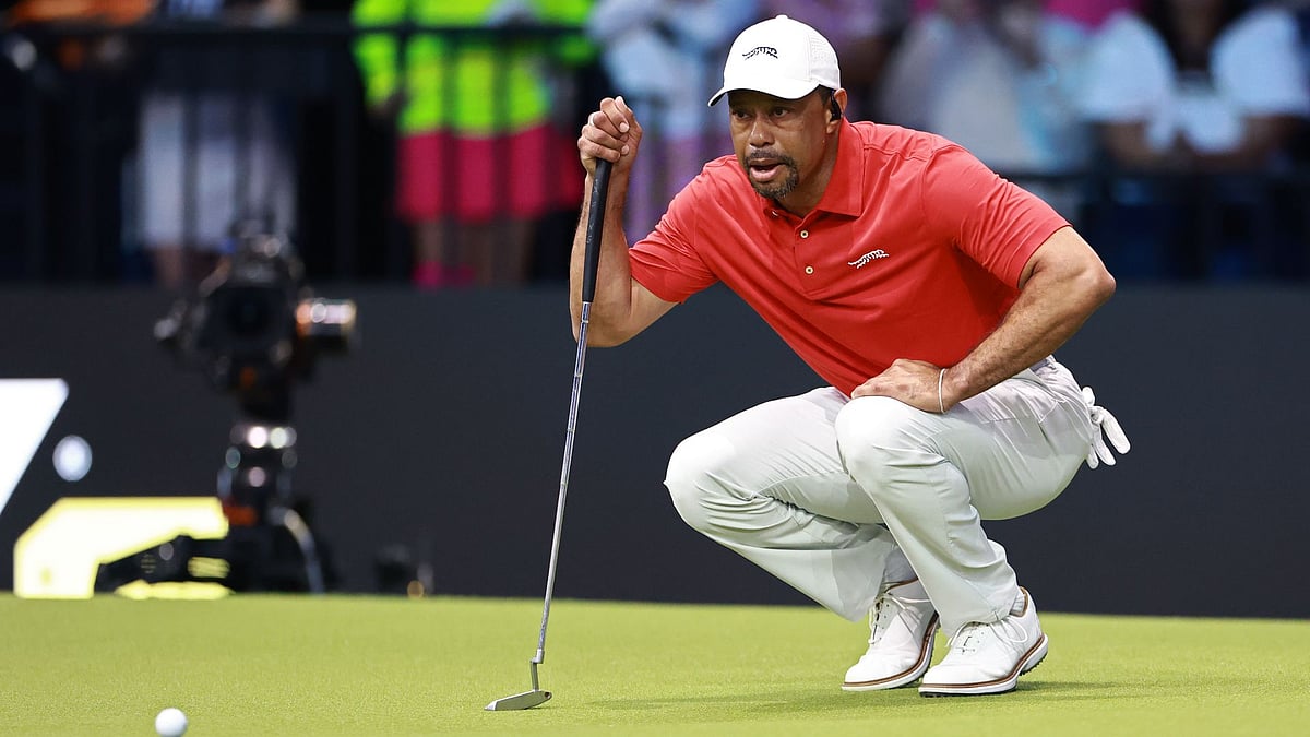 Woods competes at the TGL for the Jupiter Links.