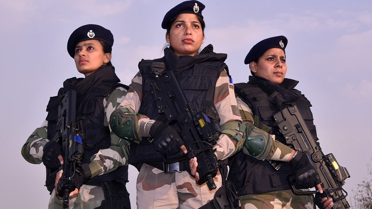 X/@AmitShah : All-women security team on International Woman's Day