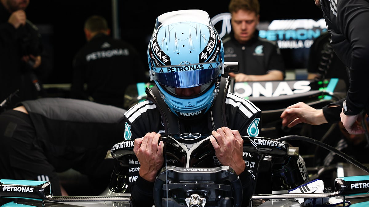 George Russell in pre-season testing - null