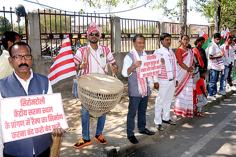 Protest over construction of Siramtoli flyover