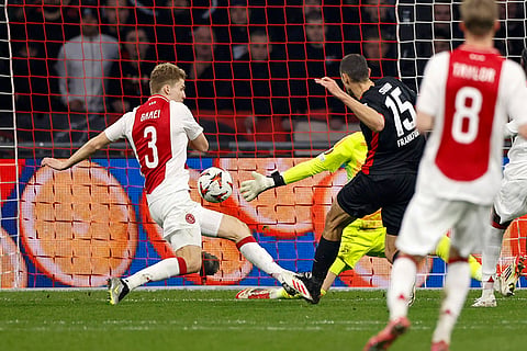Europa League, Ajax vs Eintracht Frankfurt: Eintracht Frankfurt's Ellyes Skhiri scores his side's second goal
