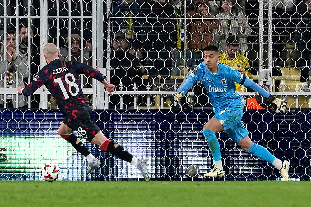 UEFA Europa League Soccer 2024-25 Last 16, Fenerbahce and Rangers: Vaclav Cerny