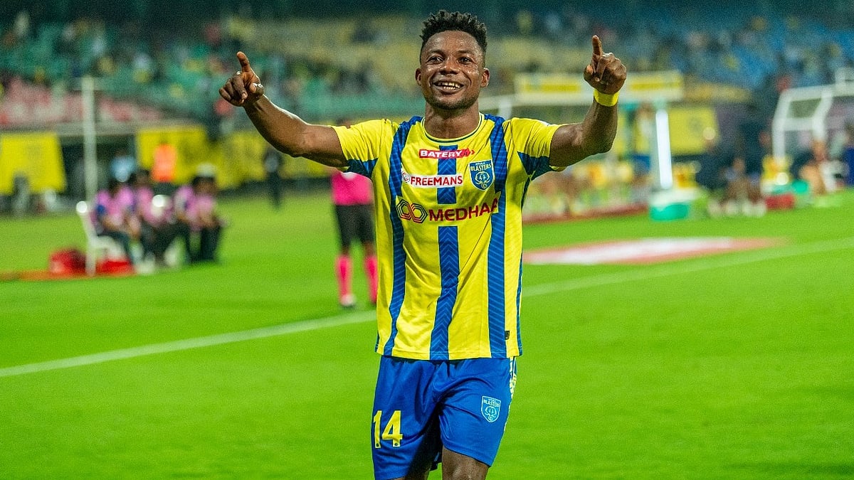 Kwame Peprah scores Kerala Blasters vs Mumbai City FC ISL photo