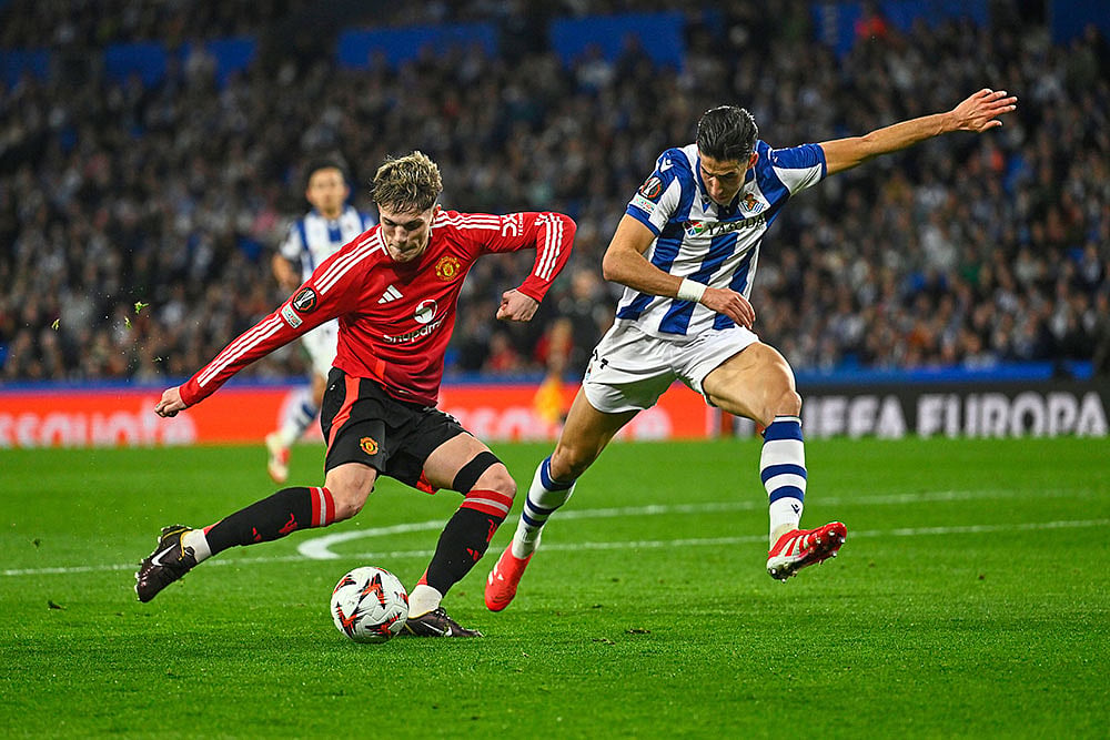 Europa League Soccer Match: Real Sociedad vs Manchester United