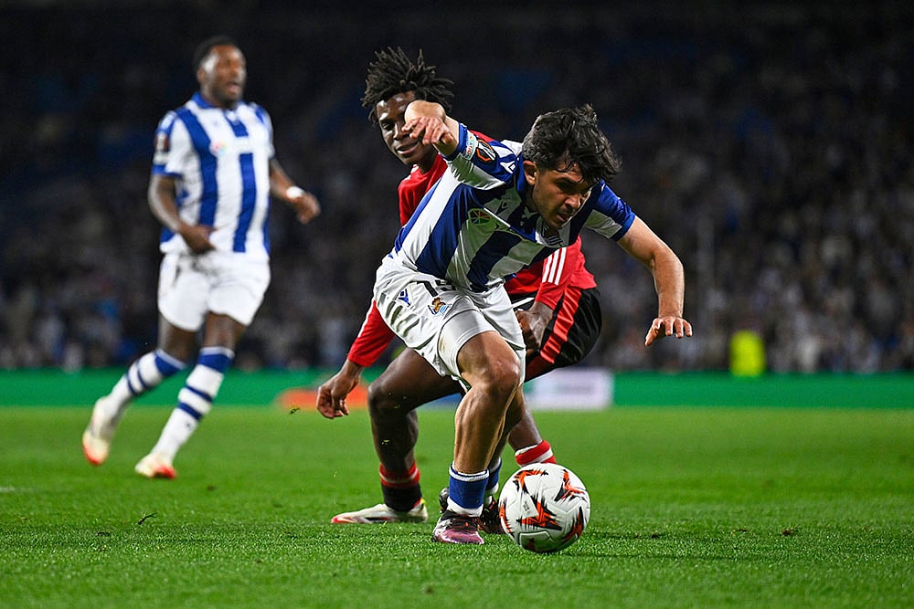 Europa League Soccer Match: Manchester United vs Real Sociedad