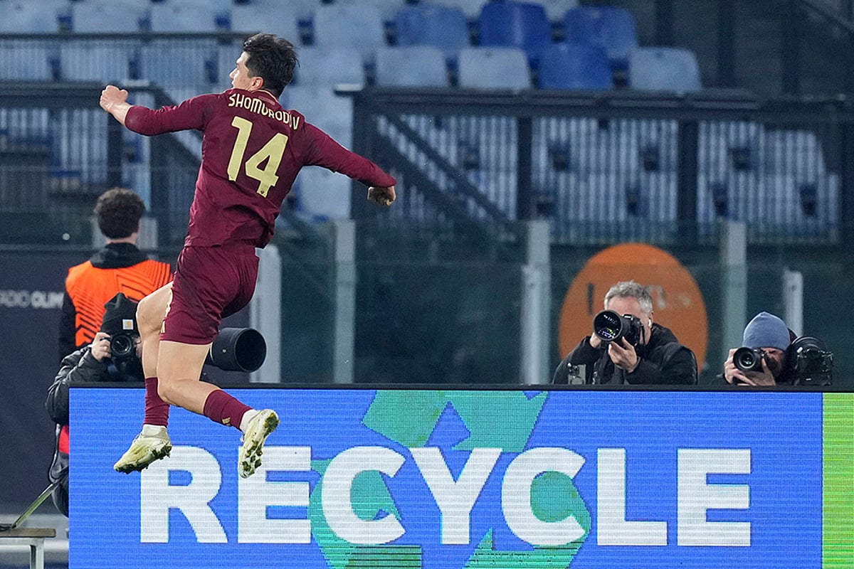 UEFA Europa League Soccer 2024-25 Last 16, AS Roma vs Athletic Bilbao: Eldor Shomurodov