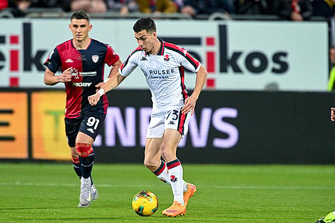 Serie A Soccer Match: Genoa vs Cagliari Calcio