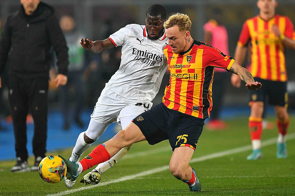 Itally soccer serie A 2024-25 US Lecce vs AC Milan: Yunus Musah