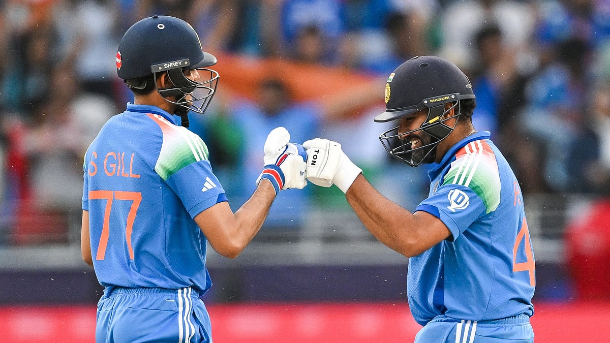 India's Shubman Gill and Rohit Sharma.