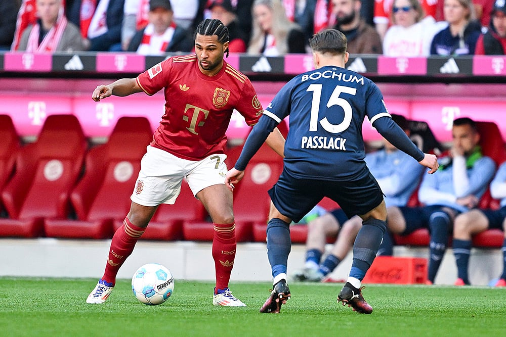 Germany soccer Bundesliga A 2024-25 Bayern Munich and VfL Bochum: Serge Gnabry