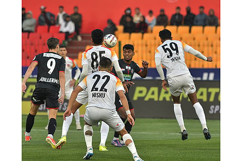 ISL 2024-25: Players in action during match 151 of the ISL