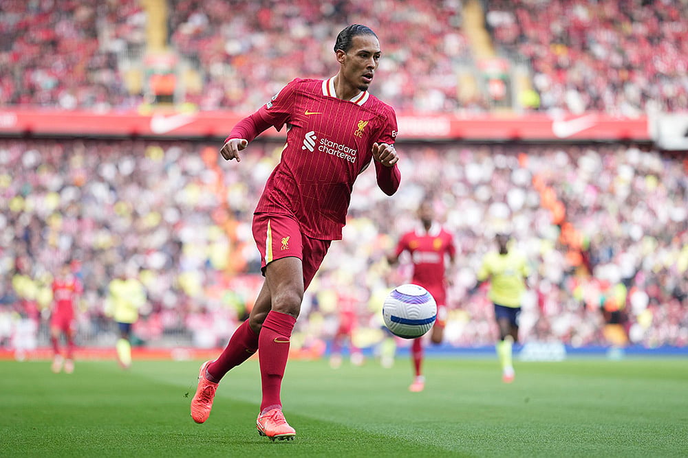 English Premier League 2024-25 Liverpool vs Southampton: Virgil van Dijk
