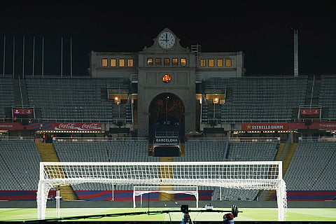 La Liga 2024-25: Empty stands and field seen after the cancellation of match