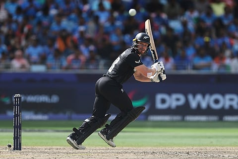 CT 2025, IND vs NZ final: New Zealand's Glenn Phillips plays a shot 