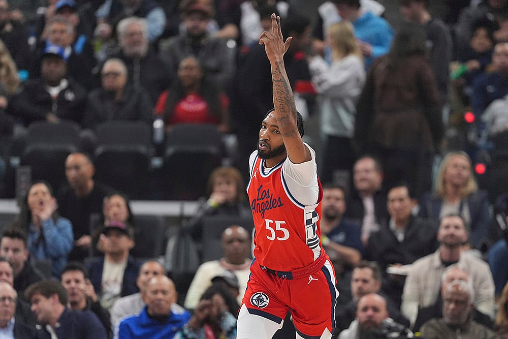 NBA basketball game New York Knicks vs Los Angeles Clippers: Derrick Jones Jr