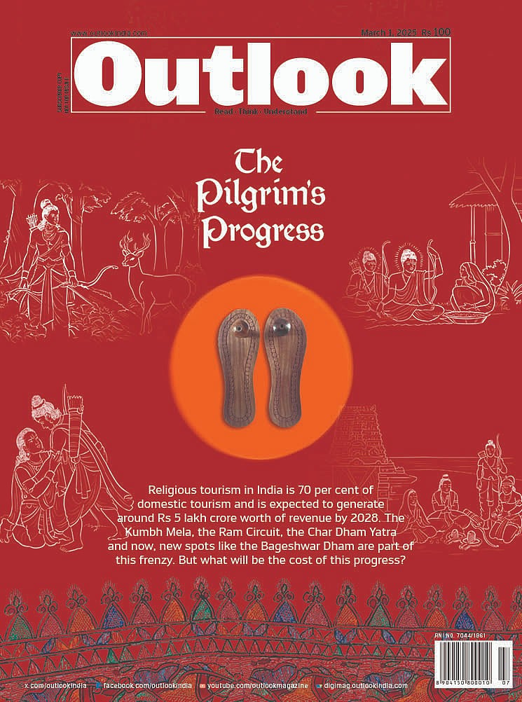 Artwork by Vikas Thakur and Saahil : Outlook's next issue The Pilgrim’s Progress 