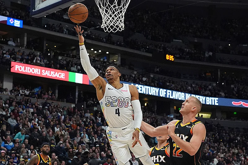 NBA basketball game Phoenix Suns vs Denver Nuggets: Russell Westbrook
