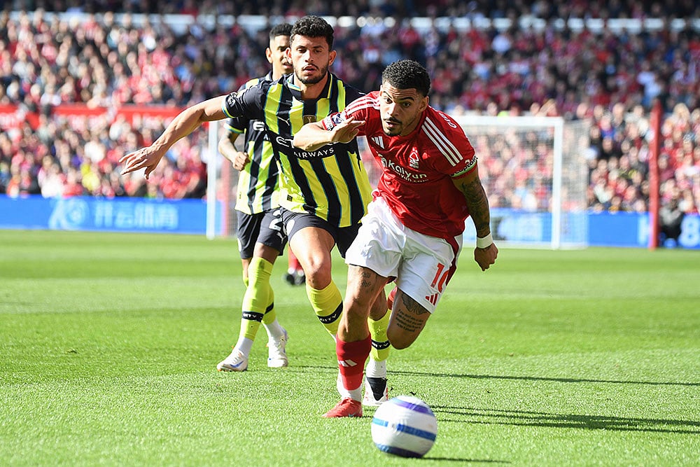 English Premier League 2024-25 Nottingham Forest Vs Manchester City: Morgan Gibbs-White