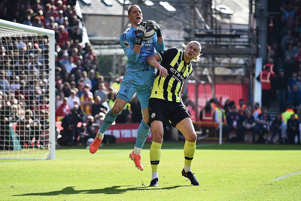 English Premier League 2024-25 Nottingham Forest Vs Manchester City: Matz Sels