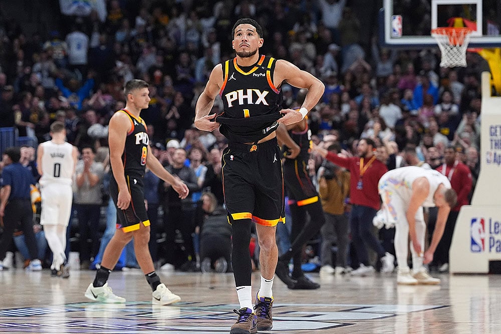 NBA basketball game Phoenix Suns vs Denver Nuggets: Devin Booker