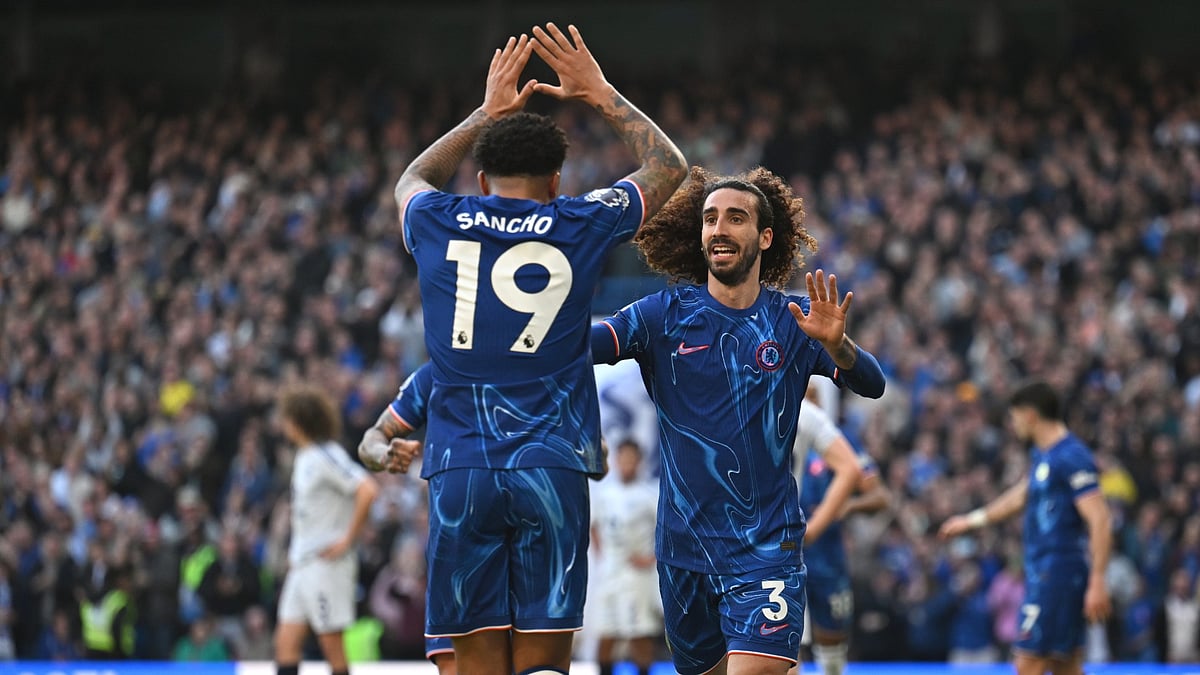 Marc Cucurella celebrates his goal - null