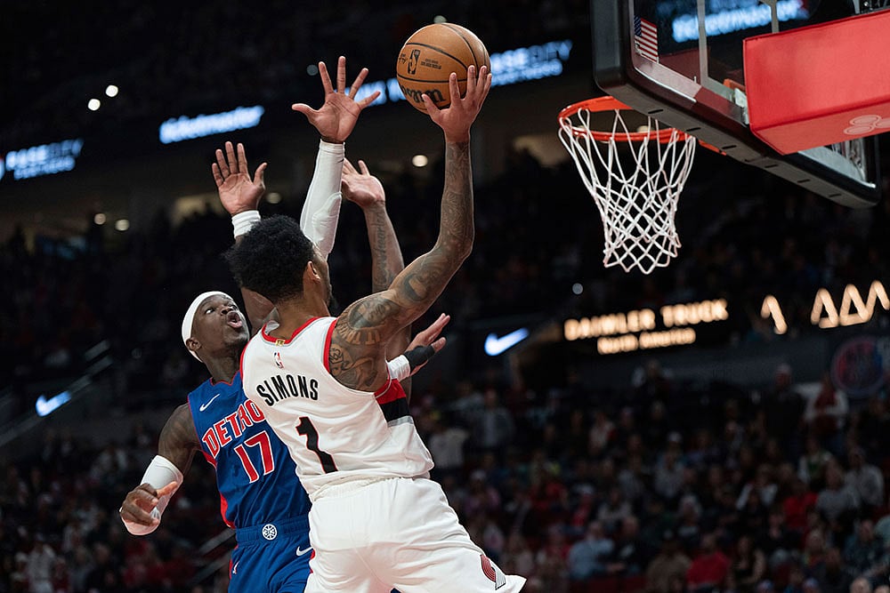Basketball: Detroit Pistons vs Portland Trail Blazers