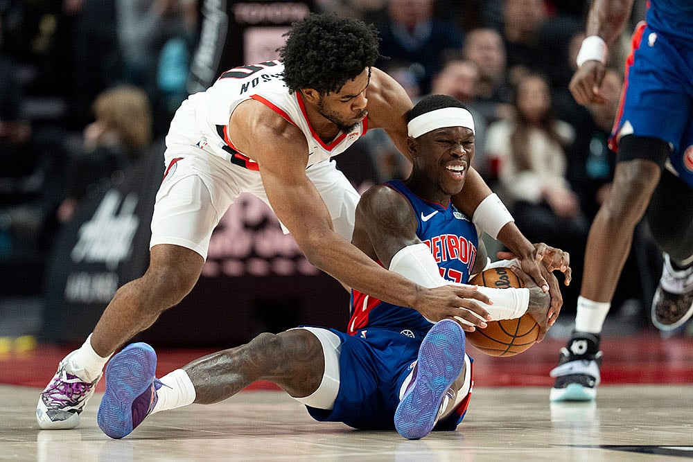 NBA Basketball: Detroit Pistons vs Portland Trail Blazers