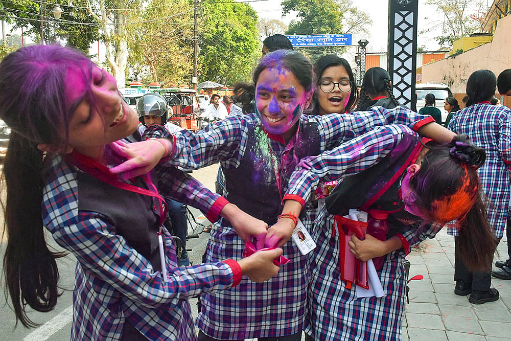 | Photo: PTI : Pre-Holi Celebration