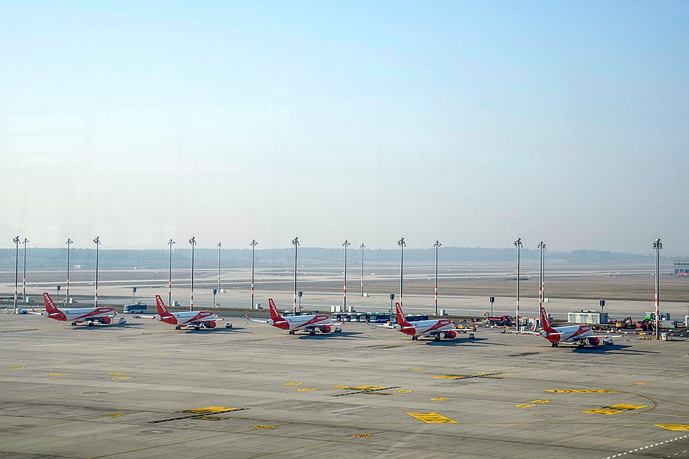 Germany Airport Strike by Ver.di union employees