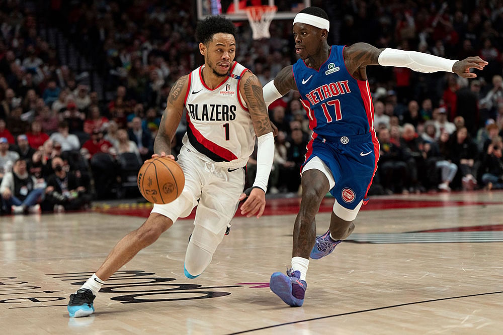 NBA Basketball Game: Portland Trail Blazers vs Detroit Pistons