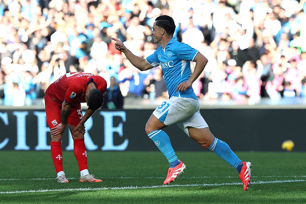 Italy Serie A soccer 2024-25 Napoli Vs Fiorentina: Giacomo Raspadori 