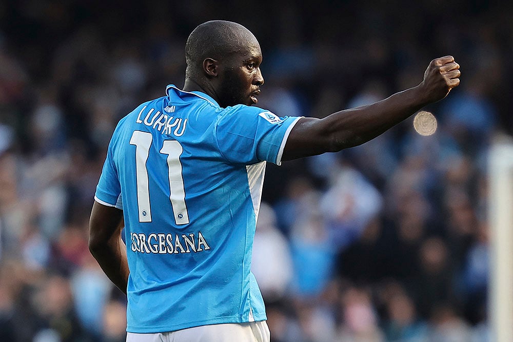 Italy Serie A soccer 2024-25 Napoli Vs Fiorentina: Romelu Lukaku 