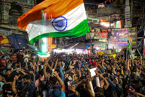 Cricket lovers celebrate Indian team's win in Prayagraj