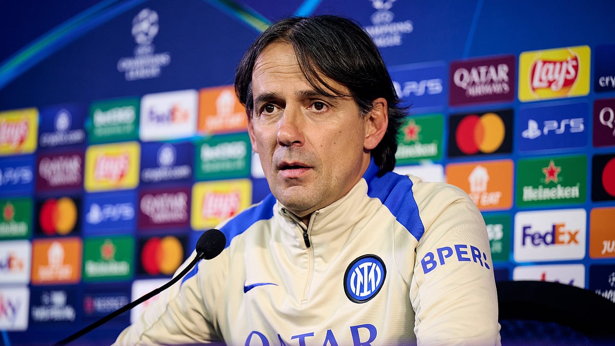 Simone Inzaghi during his pre-match press conference