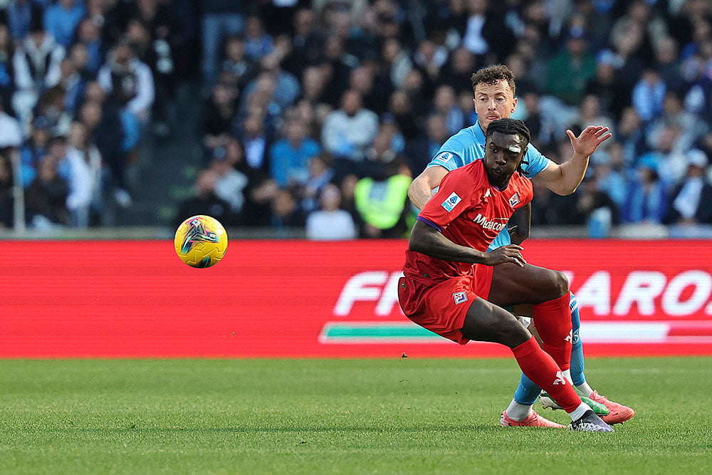 Italy Serie A soccer 2024-25 Napoli Vs Fiorentina: Moise Kean