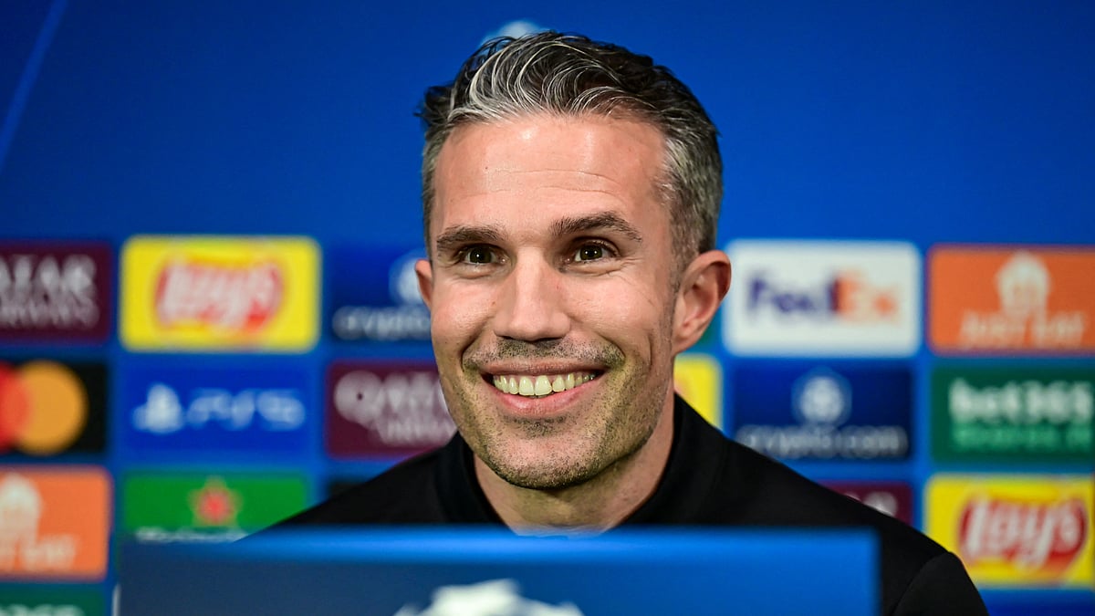 Robin van Persie in his pre-match press conference