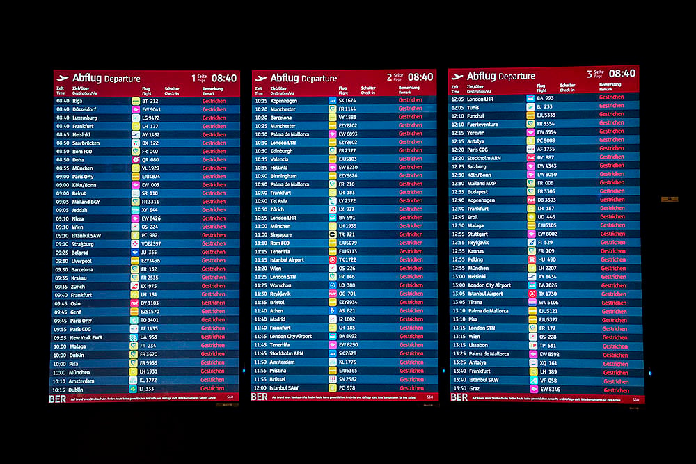 Germany Airport Strike by Ver.di union employees